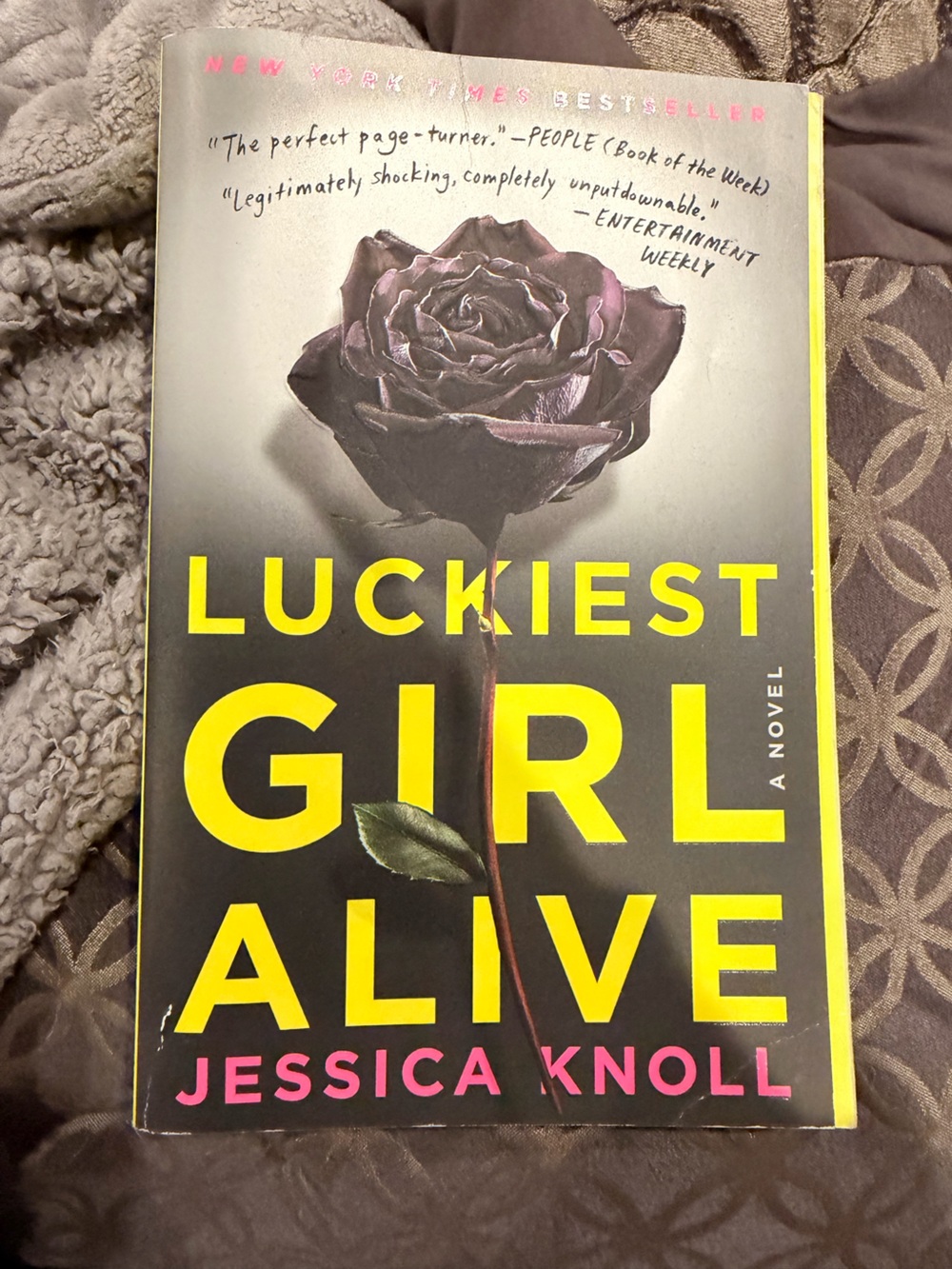Harper Luckiest Girl Alive — Black, Yellow & Pink Cover